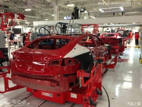 生产线上的特斯拉Model S