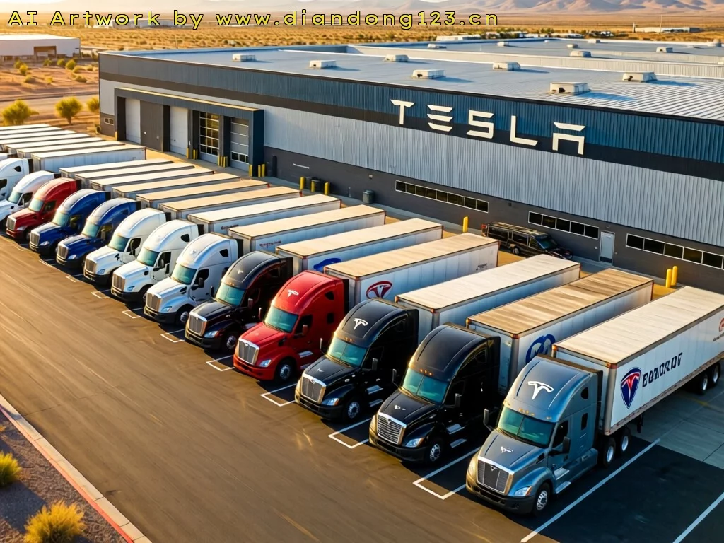 特斯拉内华达新厂展示多款客户版 Semi 电动卡车